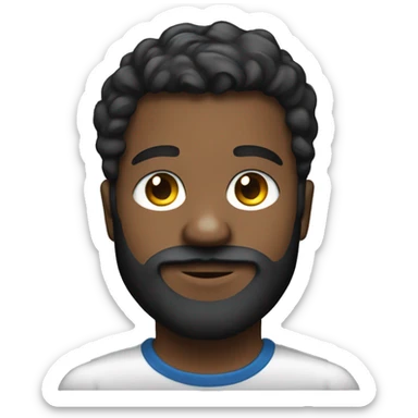 portrait of a bearded boy dj sticker