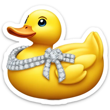 Rubberduck shaped 56-carat diamond sticker