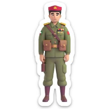 Kurdish Peshmerga fighter with traditional clothing sticker