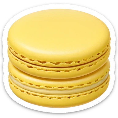 macaron jaune sticker