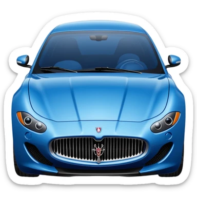 Blue Maserati sticker
