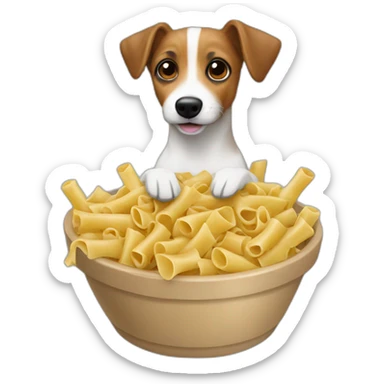jackrussel-eat-pasta sticker