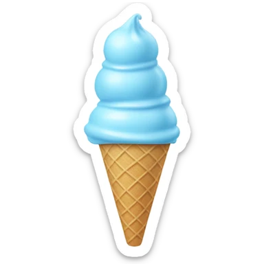 Light blue ice cream in a cond sticker