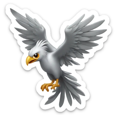Platinum Phoenix bird sticker