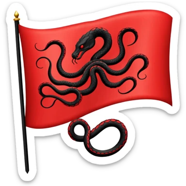 Can you generate me a emoji flag of the fictional world war two team hydra from Captain America? sticker