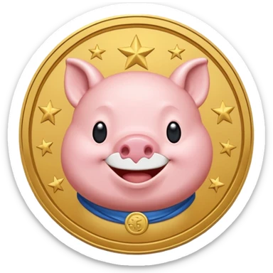 a meme coin of Wojak looks like moonpig sticker