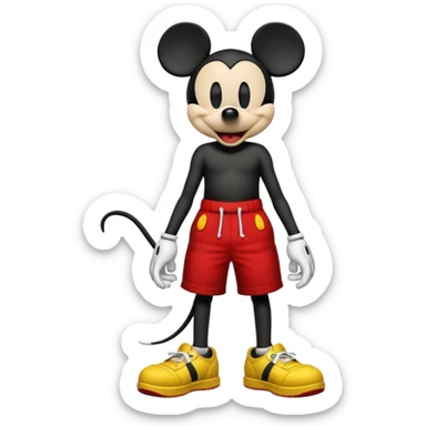 Evil mickey mouse sticker