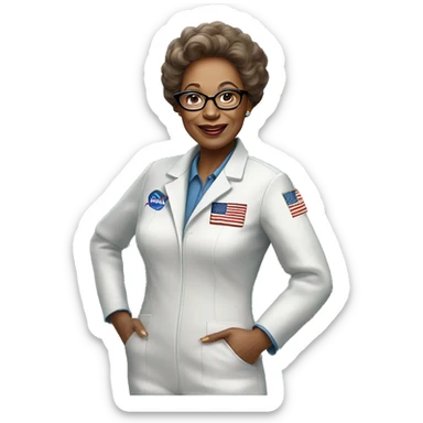 Annie Easley, NASA scientist uniform, glassesless sticker