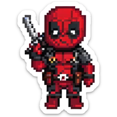 deadpool superhero sticker