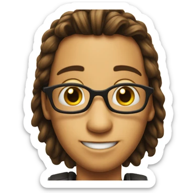 An emoji in a movie poster sticker