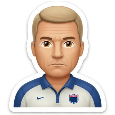 an American football coach sticker