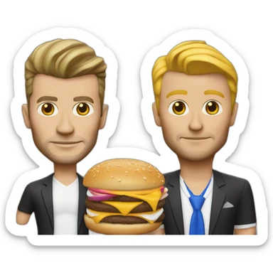 david beckam et un mac donald sticker