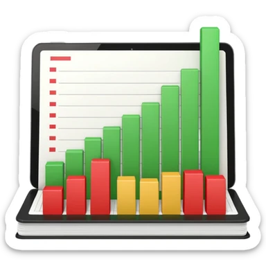 finance news article icon, simple and clear, apple emoji style sticker