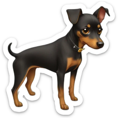 pinscher plays boardgame sticker