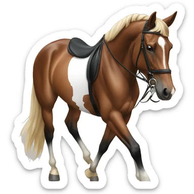 Dressage horse sticker