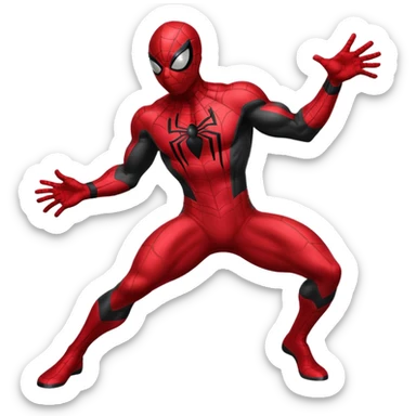 Black spiderman sticker