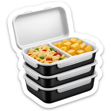 meal prep container black sticker