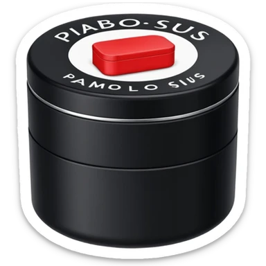 A swedish snus/lip pillow in the box black little box and write on them mini pablo (red) sticker