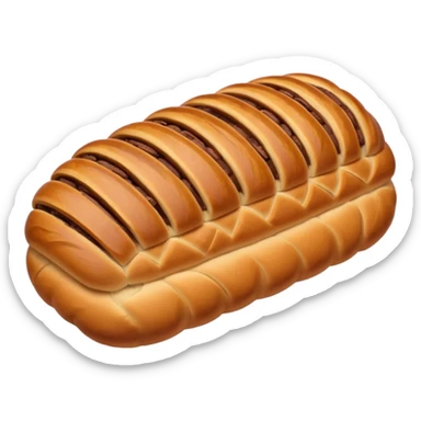 sweet romanian bread with cacao lines sticker