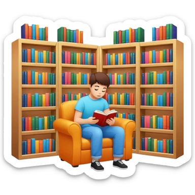 aestetic library y2k style sticker