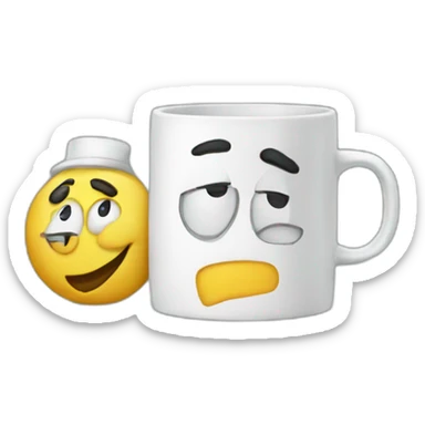 mug with best boss in the world lettering sticker