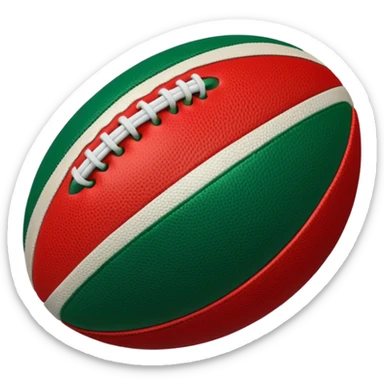 christmas rugby ball sticker