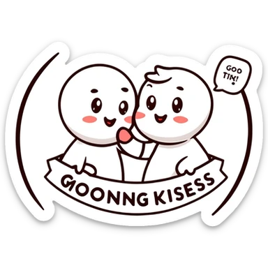 Good morning kisses sticker