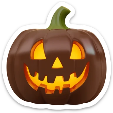 Chocolate pumpkin sticker