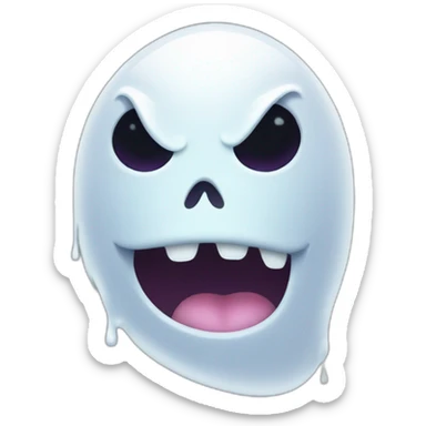 Ghost face sticking his tounge out   sticker