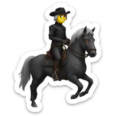 Horseman spooky sticker