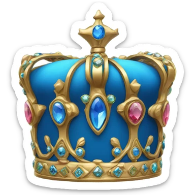 Blue crown sticker