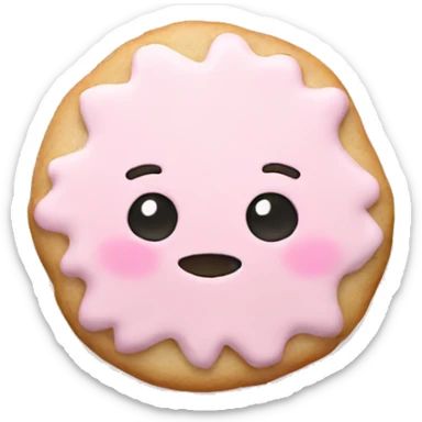 pale pink christmas cookie sticker