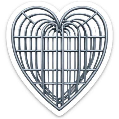 Heart made of Prison bars sticker
