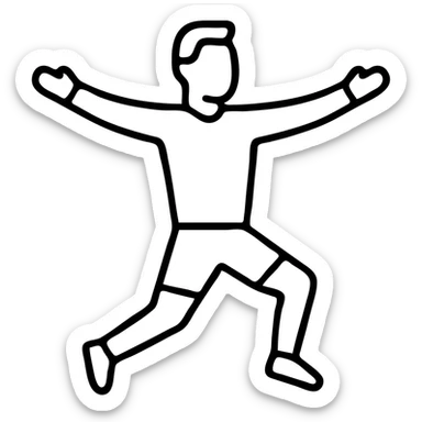 Cristiano Ronaldo with his famous 'Siuuu' celebration pose, jumping with arms out sticker