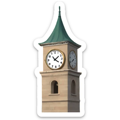 The famous symbol of Izmir, the clock tower sticker