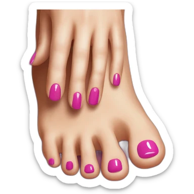 woman  greek feet nail polish sticker
