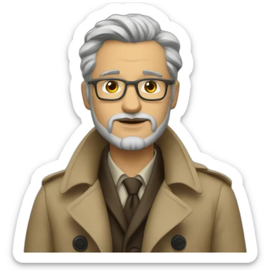 Carl Brutananadilewski wearing a trench coat sticker