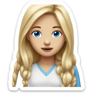 Girl wt Blue eyes sticker