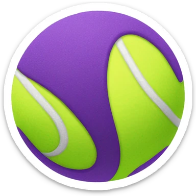 Purple tennis ball sticker