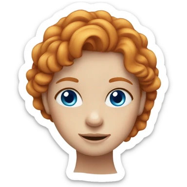 ginger girl with blue eyes sticker