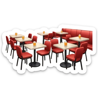 Cafetería with cozy atmosphere sticker