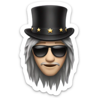 Top hatted rockstar sticker
