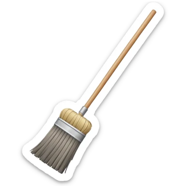 create a broom emoji sweeping away some dust  sticker