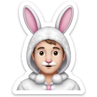 Ben in easter bunny costume sticker