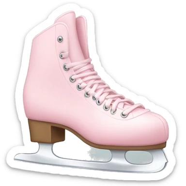 pastel pink ice skates sticker