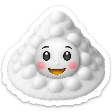 happy emoji with a pile of salt sticker