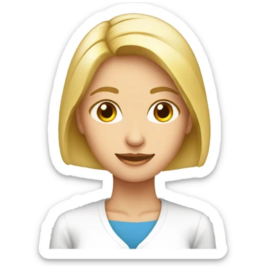 Mujer rubia perito forense quimica sticker