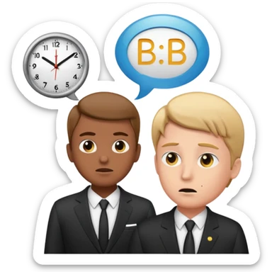 new emoji BRB meeting time emoji sticker