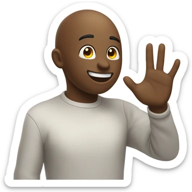 Boo man saying hi to a friend  sticker