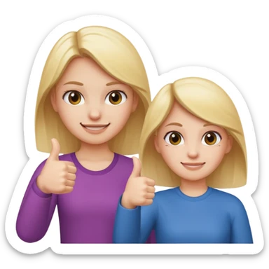 

a girl with a thumb ups and one with thumbs odwnv



 sticker